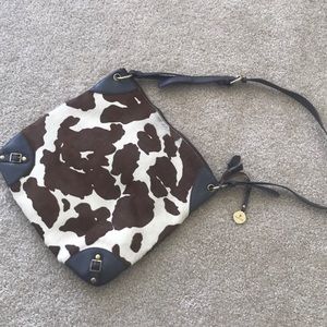 Cowhide shoulder bag